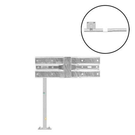 Leitplanken Verlängerungs-Bausatz Knickplanke M100-1SP, Aufschrauben, Stahl, Profil B