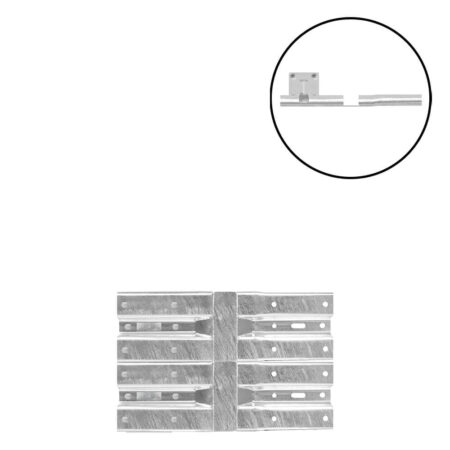 Leitplanken Verlängerungs-Bausatz Knickplanke M50-2SP, Aufschrauben, Stahl, Profil B