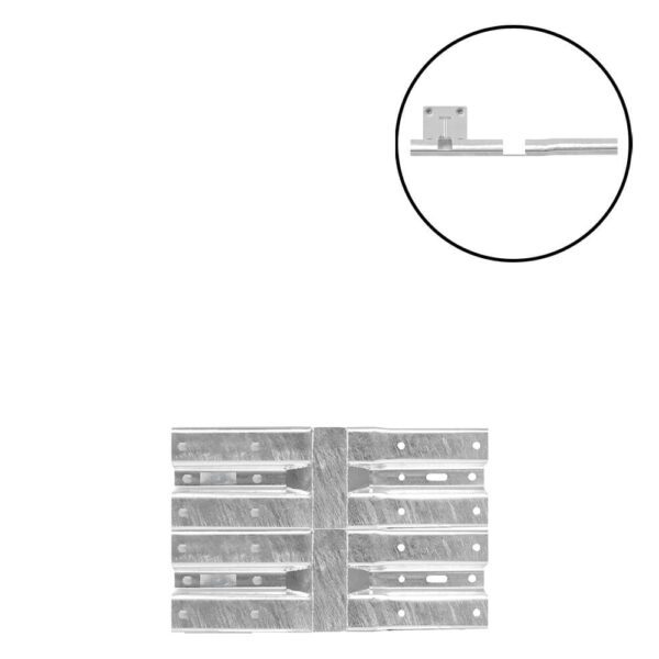 Leitplanken Verlängerungs-Bausatz Knickplanke M50-2SP, Aufschrauben, Stahl, Profil B