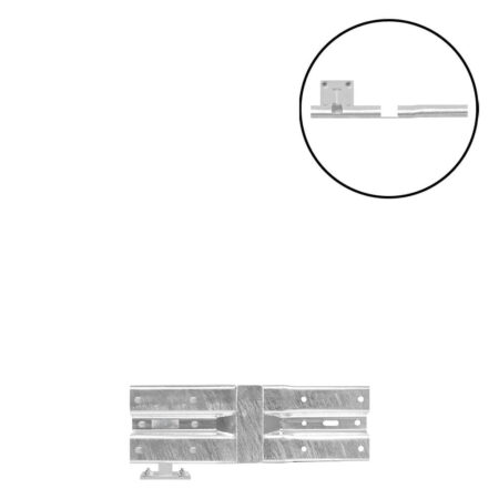 Leitplanken Verlängerungs-Bausatz Knickplanke M25-1SP, Aufschrauben, Stahl, Profil B