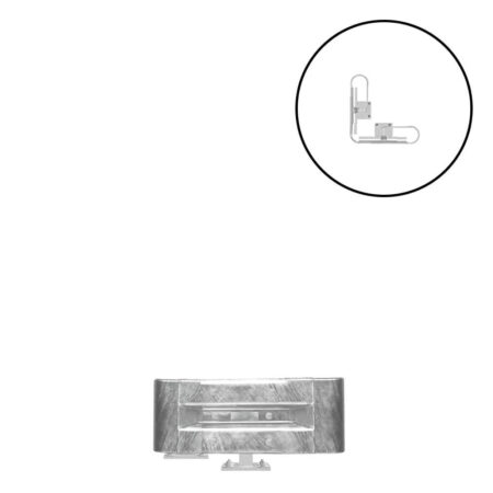 Außenwinkel-Komplett-Bausatz M25-1SP, 77 cm Seitenlänge, Aufschrauben, Stahl, Profil B