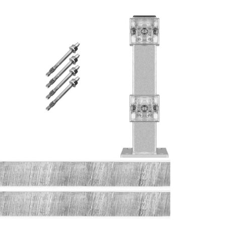 Rammschutz-Planken Verlängerungs-Bausatz, 1,5 Meter Länge, verzinkt, Stahl, C-Profil