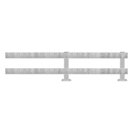 Rammschutz-Planken Verlängerungs-Bausatz, 2 Meter Länge, verzinkt, Stahl, C-Profil