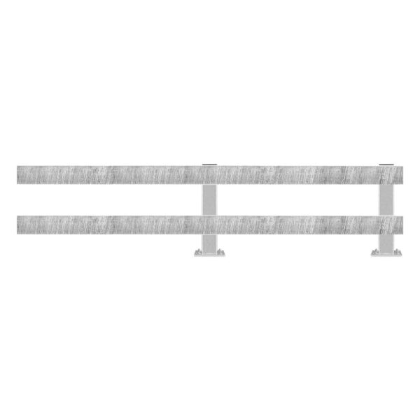 Rammschutz-Planken Verlängerungs-Bausatz, 2 Meter Länge, verzinkt, Stahl, C-Profil