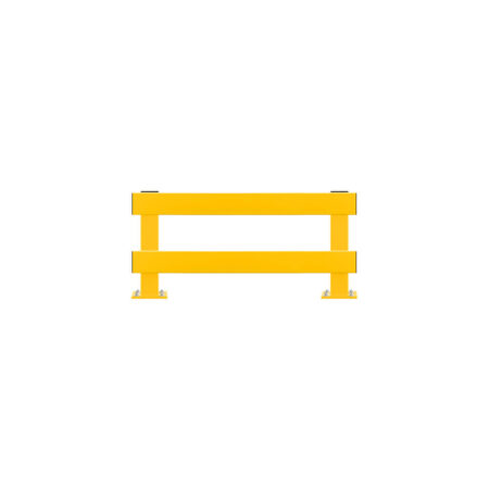 Rammschutz-Planken Komplett-Bausatz, 1 Meter Länge, gelb, Stahl, C-Profil