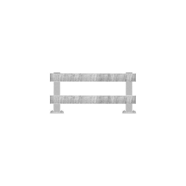 Rammschutz-Planken Komplett-Bausatz, 1 Meter Länge, verzinkt, Stahl, C-Profil