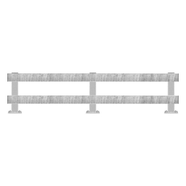 Rammschutz-Planken Komplett-Bausatz, 2 Meter Länge, verzinkt, Stahl, C-Profil