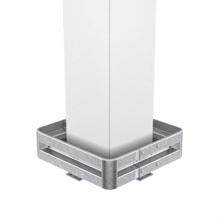 4-seitiger Säulenschutz-Komplett-Bausatz M25-1SP, außen 112 cm, innen 63 cm, Stahl, Profil B