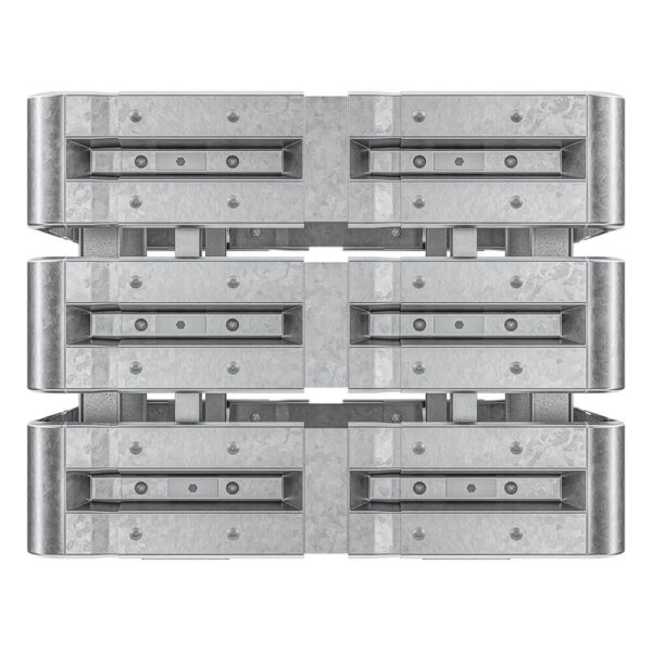 4-seitiger Säulenschutz-Komplett-Bausatz M100-3SP, außen 138 cm, innen 88 cm, Stahl, Profil B