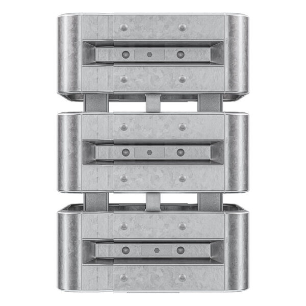 4-seitiger Säulenschutz-Komplett-Bausatz M100-3SP, außen 74 cm, innen 25 cm, Stahl, Profil B