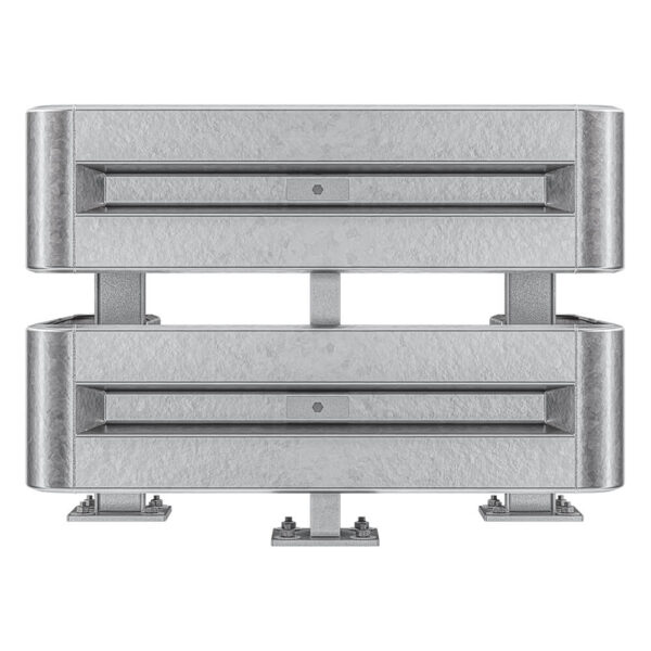 3-seitiger Säulenschutz-Komplett-Bausatz M75-2SP, außen 112x96 cm, innen 63x68 cm, Stahl, Profil B