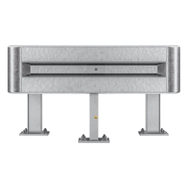 3-seitiger Säulenschutz-Komplett-Bausatz M50-1SP, außen 112x96 cm, innen 63x68 cm, Stahl, Profil B