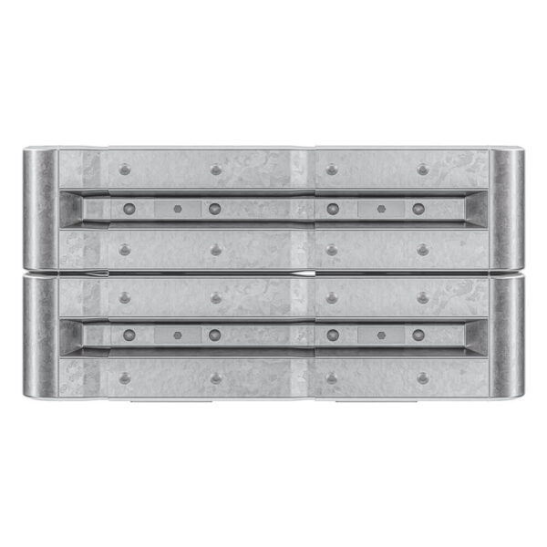 3-seitiger Säulenschutz-Komplett-Bausatz M50-2SP, außen 124x127cm, innen 75x101cm, Stahl, Profil B