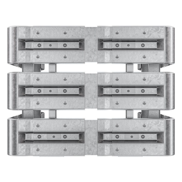 3-seitiger Säulenschutz-Komplett-Bausatz M100-3SP, außen 138x141cm, innen 88x115cm, Stahl, Profil B