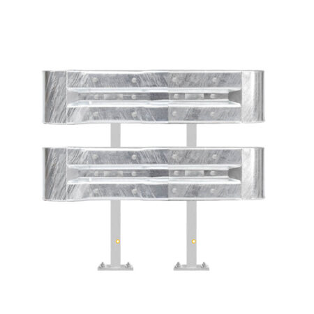 Leitplanken Komplett-Bausatz M100-2SP, 1,3 m, zum Aufschrauben, Stahl, Profil B