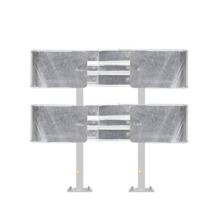 Leitplanken Komplett-Bausatz M100-2SP, 1,3 m, zum Aufschrauben, Stahl, Profil B