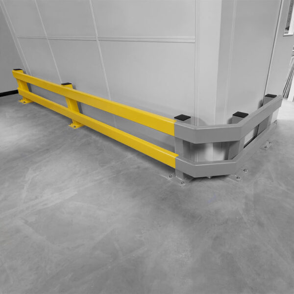 Rammschutz-Planken Verlängerungs-Bausatz, 2 Meter Länge, gelb, Stahl, C-Profil