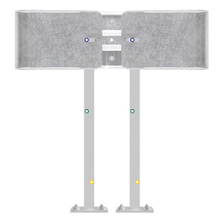 Kürzester Leitplanken-Komplett-Bausatz, M100-1SP, 105 cm, Aufschrauben, Profil B
