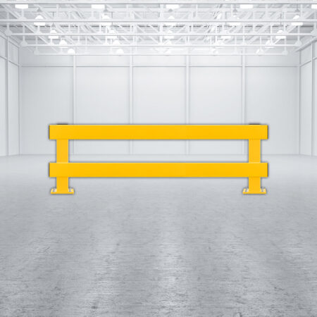 Rammschutz-Planken Komplett-Bausatz, 1,5 Meter Länge, gelb, Stahl, C-Profil