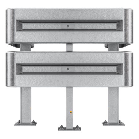 3-seitiger Säulenschutz-Komplett-Bausatz M100-2SP, außen 112x96 cm, innen 63x68 cm, Profil B