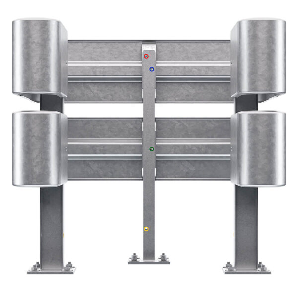 3-seitiger Säulenschutz-Komplett-Bausatz M100-2SP, außen 112x96 cm, innen 63x68 cm, Profil B
