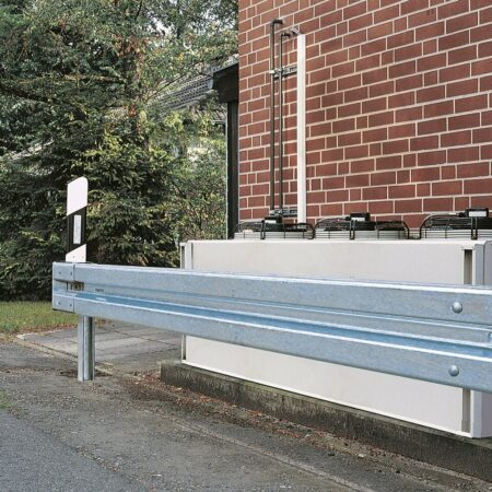 Leitplanken Komplett-Bausatz 4,80 Meter Länge, zum Rammen, Stahl, Profil B