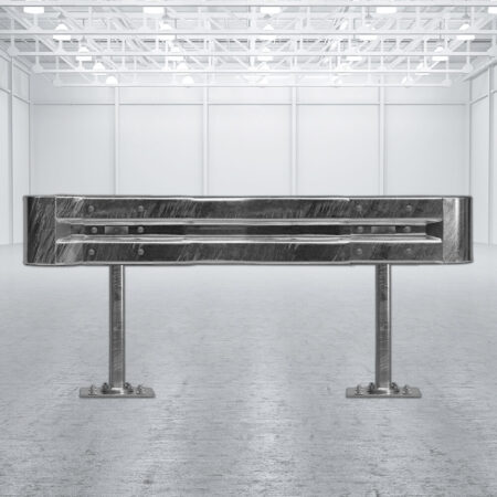 Leitplanken Komplett-Bausatz, 82 cm Höhe, 2,13 m lang, Aufschrauben, Stahl, Profil B