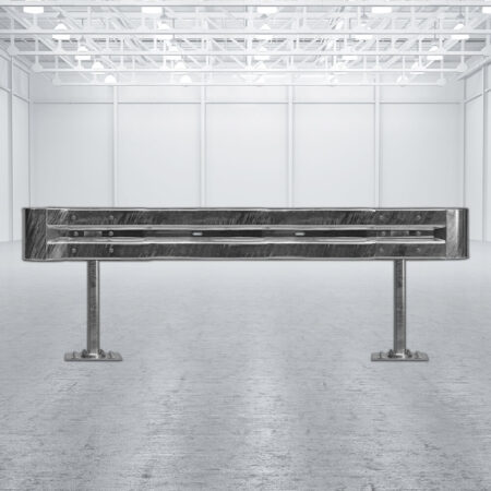 Leitplanken Komplett-Bausatz, 82 cm Höhe, 2,80 m lang, Aufschrauben, Stahl, Profil B