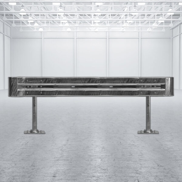Leitplanken Komplett-Bausatz, 82 cm Höhe, 2,80 m lang, Aufschrauben, Stahl, Profil B