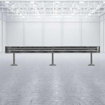 Leitplanken Komplett-Bausatz, 82 cm Höhe, 4,80 m lang, Aufschrauben, Stahl, Profil B