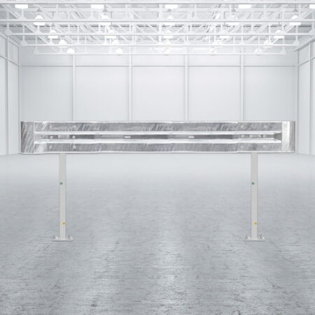 Leitplanken Komplett-Bausatz M100-1SP, 2,8 m, zum Aufschrauben, Stahl, Profil B