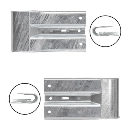 Kürzester Leitplanken-Komplett-Bausatz, M50-1SP, 105 cm, zum Aufschrauben, Stahl, Profil B
