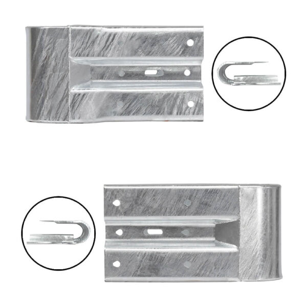 Kürzester Leitplanken-Komplett-Bausatz, M50-1SP, 105 cm, zum Aufschrauben, Stahl, Profil B