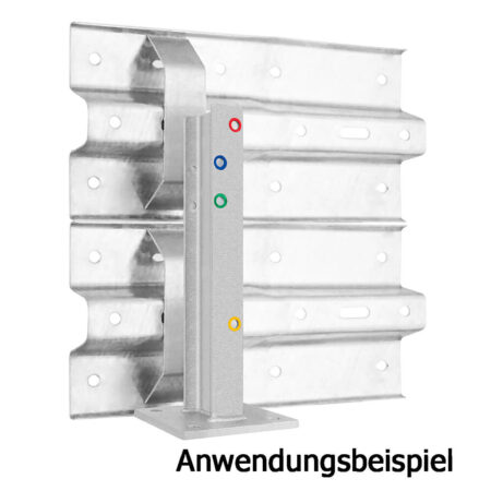 Leitplanken Verlängerungs-Bausatz M50-2SP, 2 m, zum Aufschrauben, Stahl, Profil B
