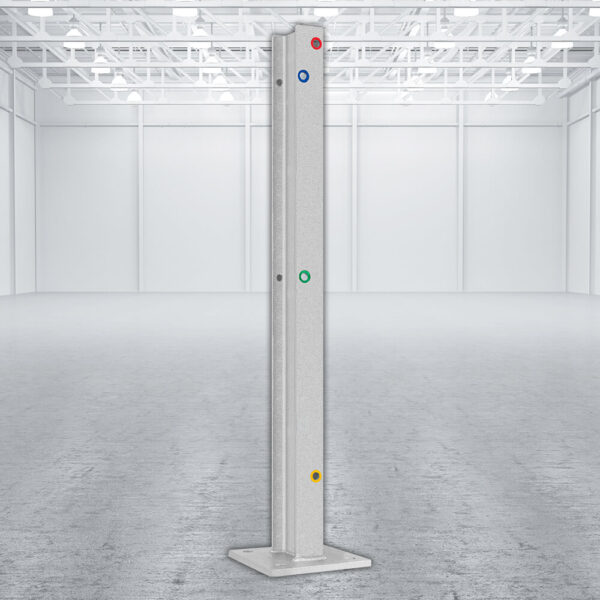 Multi-Pfosten, IPE 100, 100 cm hoch, für Leitplanken, 3SP, Stahl, zum Aufschrauben