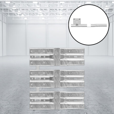 Leitplanken Verlängerungs-Bausatz Knickplanke M100-3SP, Aufschrauben, Stahl, Profil B