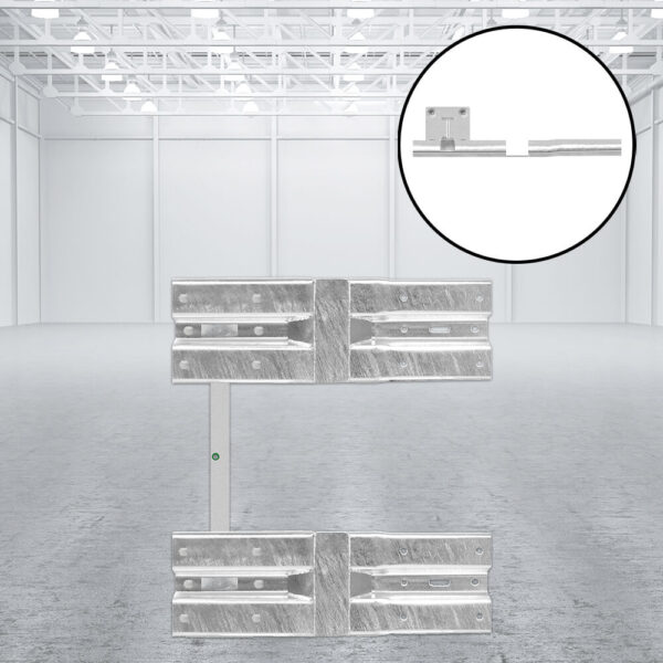 Leitplanken Verlängerungs-Bausatz Knickplanke M100-2SP, Aufschrauben, Stahl, Profil B
