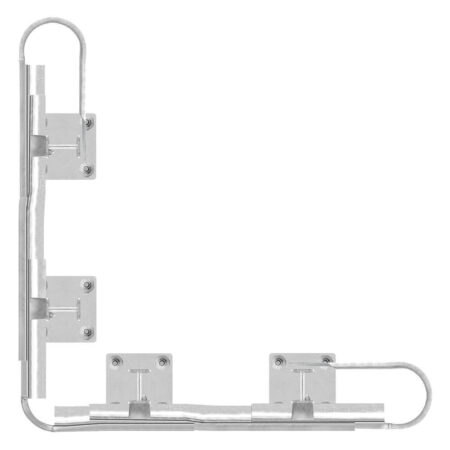Außenwinkel-Komplett-Bausatz M50-2SP, 127 cm Seitenlänge, Aufschrauben, Stahl, Profil B