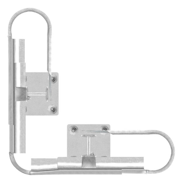 Außenwinkel-Komplett-Bausatz M50-1SP, 77 cm Seitenlänge, Aufschrauben, Stahl, Profil B