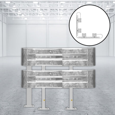 Außenwinkel-Komplett-Bausatz M100-2SP, 127 cm Seitenlänge, Aufschrauben, Stahl, Profil B