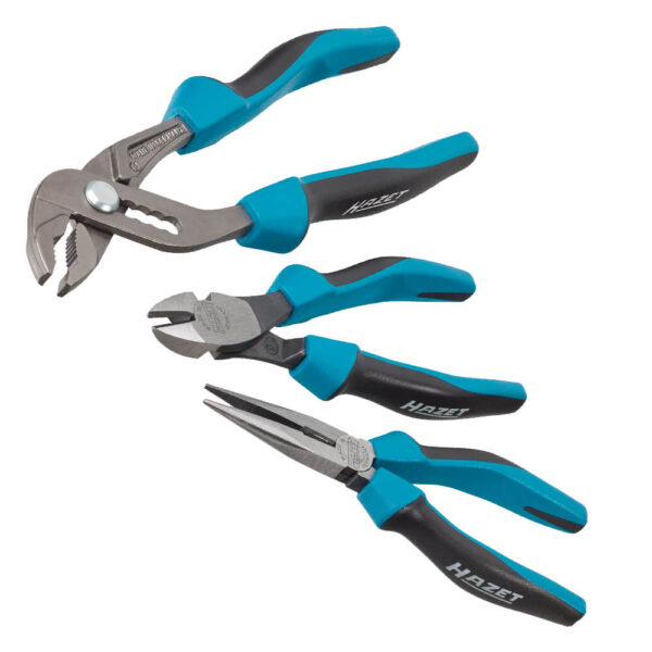 HAZET® Zangen Satz, 3-teilig, Universalzange, Seitenschneider und Flachrundzange