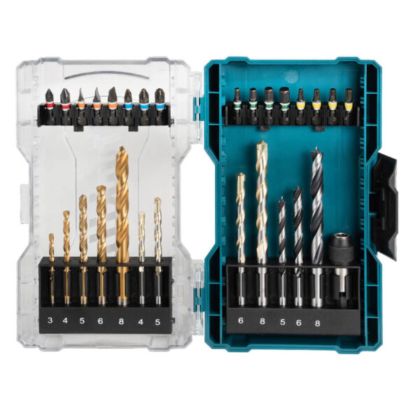 Makita Bohrer-Bit-Set E-07054, 29-teilig, in kompakter Box, 23,6 x 3,5 x 24,6 cm