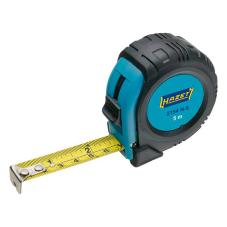 HAZET® Rollband-Maß 2154N-5 mit Gürtelclip, arretierbar, 5 Meter lang