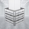 4-seitiger Säulenschutz-Komplett-Bausatz M100-3SP, außen 112 cm, innen 63 cm, Stahl, Profil B