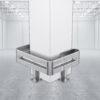 3-seitiger Säulenschutz-Komplett-Bausatz M50-1SP, außen 112x96 cm, innen 63x68 cm, Stahl, Profil B