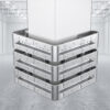 3-seitiger Säulenschutz-Komplett-Bausatz M100-3SP, außen 124x127cm, innen 75x101cm, Stahl, Profil B