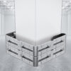 3-seitiger Säulenschutz-Komplett-Bausatz M50-2SP, außen 138x141cm, innen 88x115cm, Stahl, Profil B