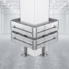 4-seitiger Säulenschutz-Komplett-Bausatz M100-2SP, außen 112 cm, innen 63 cm, Stahl, Profil B