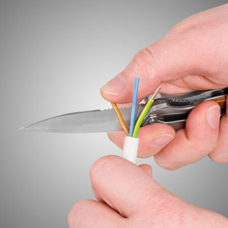 Hochwertiges Herbertz Einhandmesser, Edelstahl & Pakkaholz-Einlagen, Gürtelclip