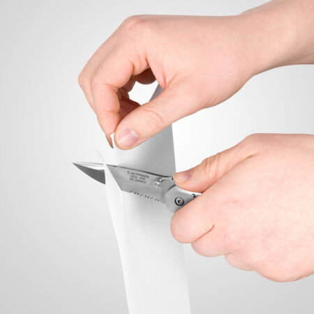 Edles Herbertz Taschenmesser, Stahlklinge, Ebenholz-Einlagen, Neusilberbeschläge